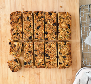 Mellow Yellow nutty granola bars