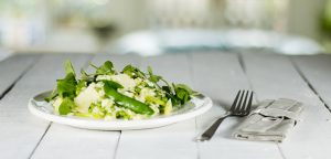 spring pea risotto desktop banner