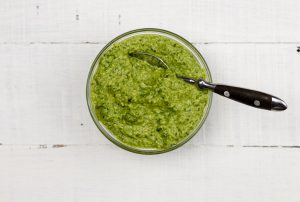 spinach pesto recipe mobile banner