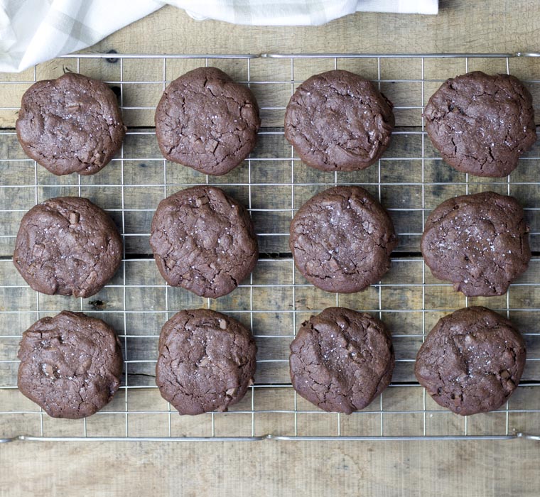 Double Choc Chip Cookies with a hint of Salt - Farrington Oils