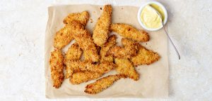 crispy baked chicken goujons
