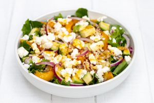 quinoa, kale and feta salad mobile