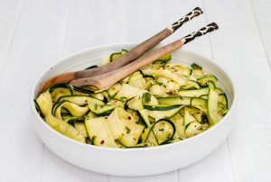 chilli courgette ribbon salad mobile
