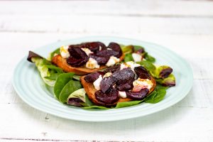 Beetroot Bruschetta Salad with Mellow Yellow Balsamic Dressing