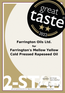 Mellow Yellow Cold Pressed Rapeseed Oil Great Taste Award 2022