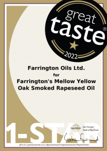 Mellow Yellow Oak Smoked Rapeseed Oil Great Taste Award 2022