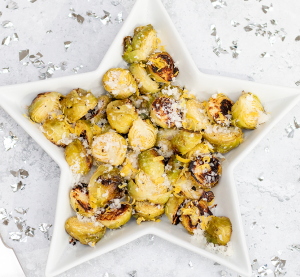 Lemon, Garlic and Parmesan Brussels