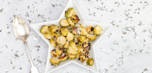 Lemon, Garlic and Parmesan Brussels