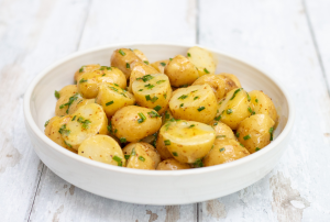 Honey and mustard potato salad with no mayonnaise by mellow yellow