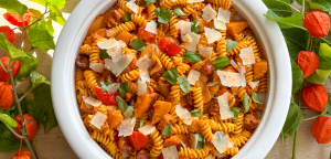 roasted squash chorizo pasta