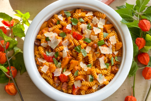 roasted squash chorizo pasta