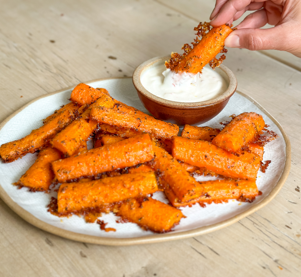 Crispy Roasted Parmesan Carrots Recipe - Farrington Oils