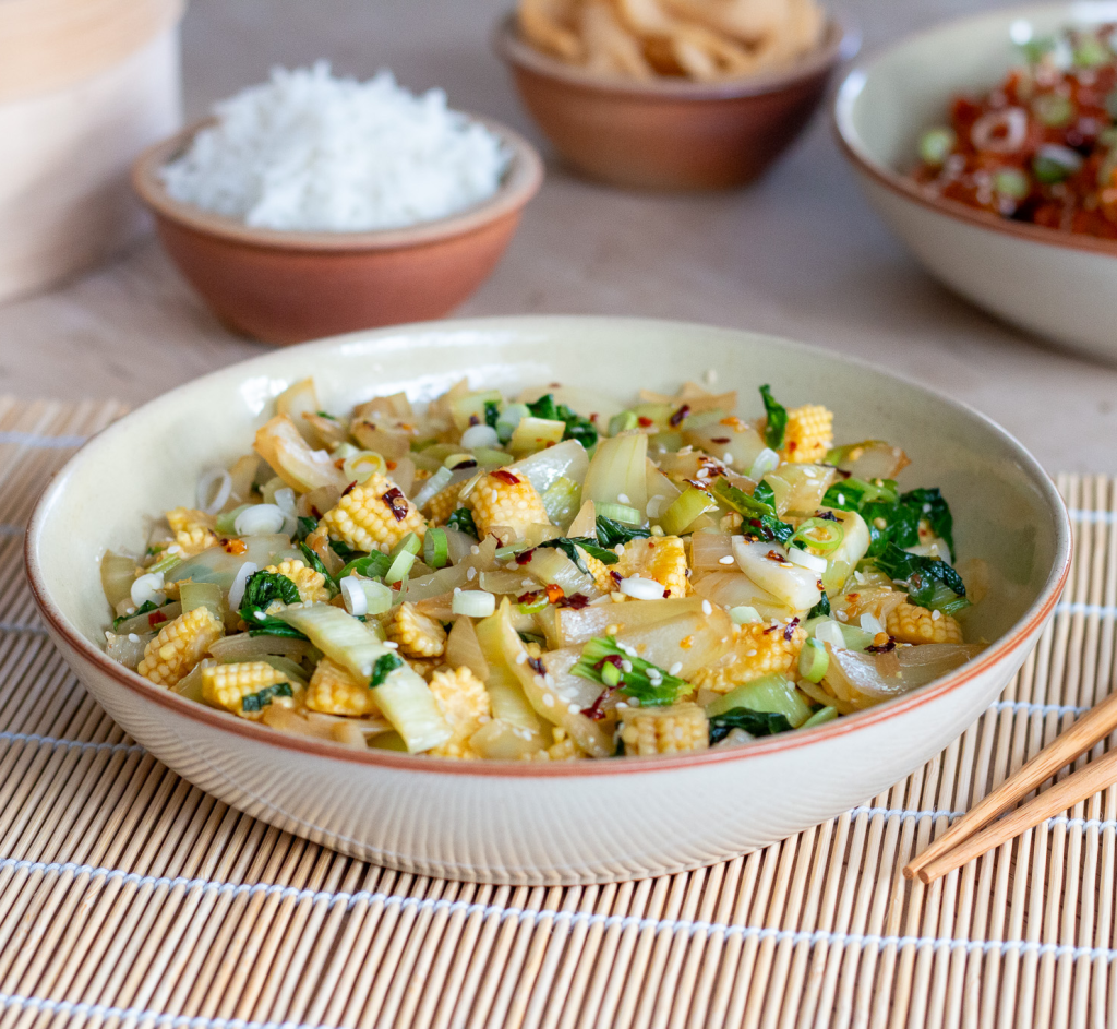 Chilli & Sesame Vegetable Stir Fry - Farrington Oils