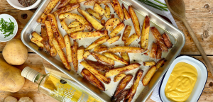 Oven Chips with Garlic Mayonnaise