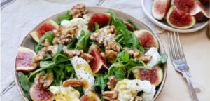 Fig Walnut and Mozzarella Salad