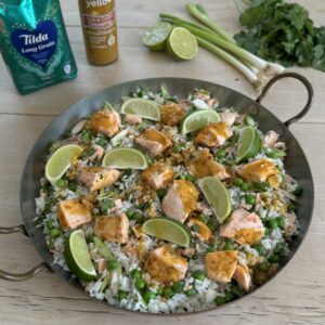 Cumin and Chilli Salmon with Tilda Rice