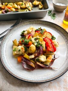 Halloumi Traybake with Chimichurri