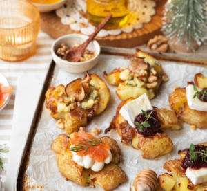 Mellow Yellow Smashed Potato Canapes