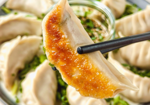Mellow Yellow Pork Potsticker dumplings