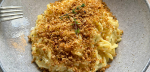 Caramelized Onion Orzotto with crispy breadcrumbs