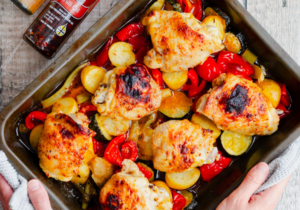 Chilli Chicken family traybake