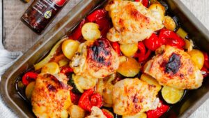 Chilli Chicken family traybake