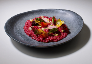 Adam Gray's beetroot spelt risotto