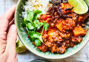 Smoky sweet potato chilli