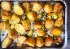 Roast Potatoes with Rosemary, garlic and orange zest