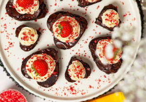 Valentines Strawberry Brownies