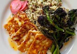 Hot honey halloumi Grain Bowls