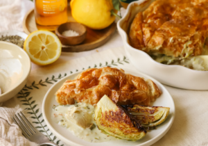 Roast Chicken, Asparagus & Lemon Pie