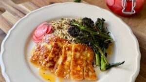 Hot honey halloumi Grain Bowls